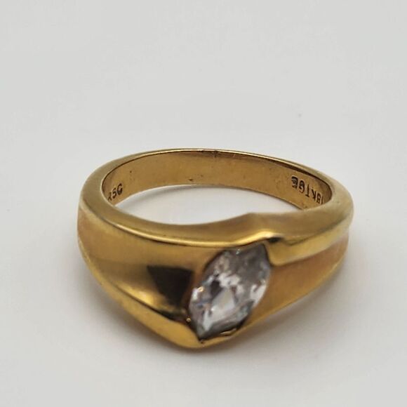 Vintage RS Covenant 18KT GE & CZ Ring (9) - Picture 5 of 9